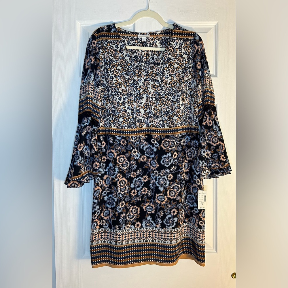 Elegant Floral Long Sleeve Dress